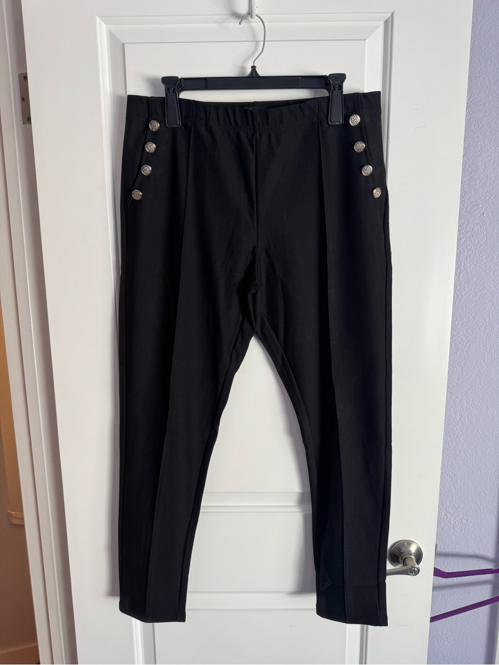 KAY UNGER, very blk, ankle, stretch, NEW